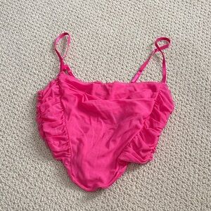 Women’s Pink Ruffled Corset Tank Top